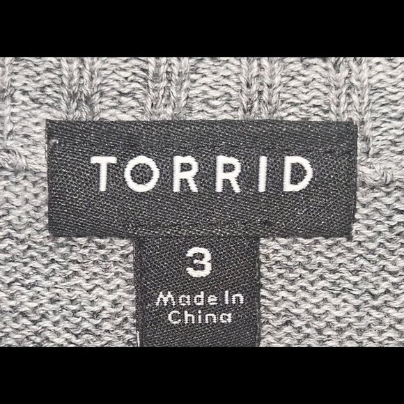 TORRID PLUS SIZE Gray Marled Embellished  Sparkle Pullover Sweater 3X - Picture 13 of 16